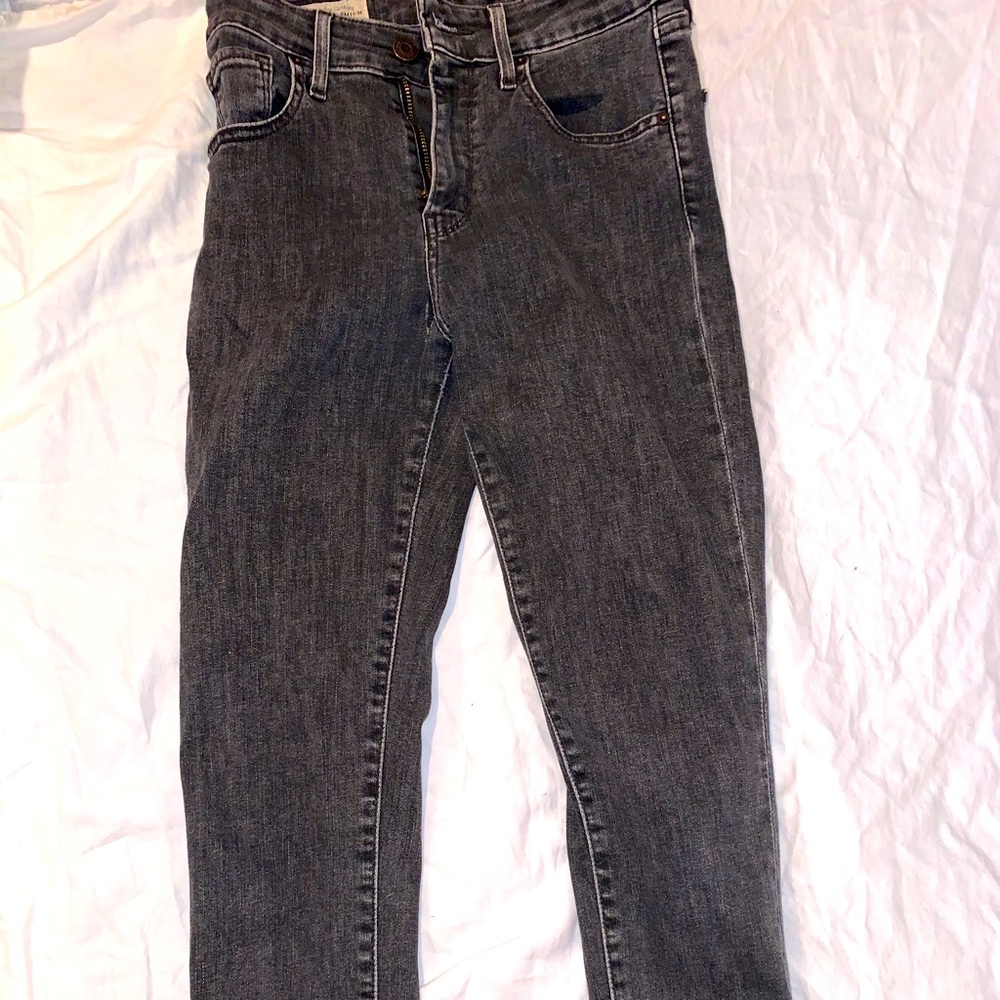 Levi’s Gray mile high denim jeans